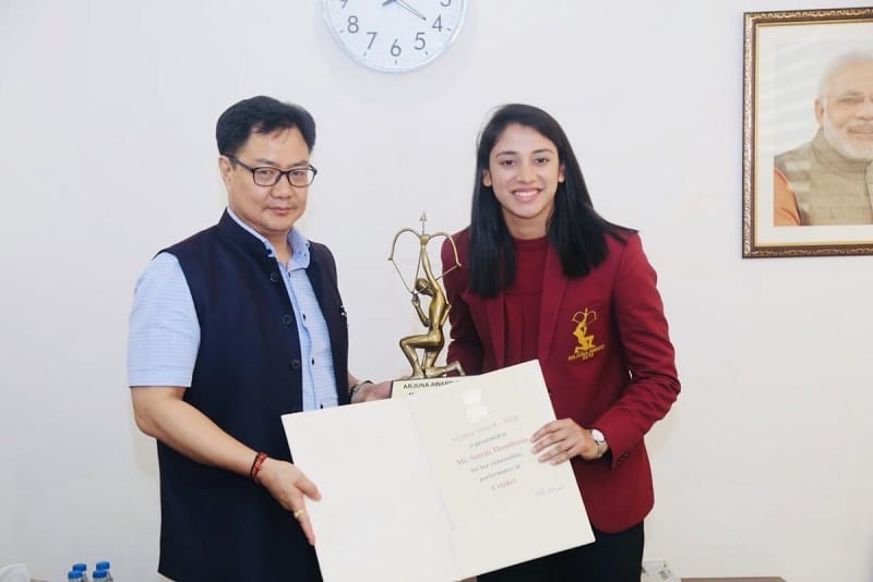 smriti mandhana arjuna award