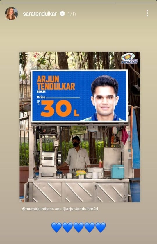 Sara Tendulkar on Arjun Tendulkar IPL selection