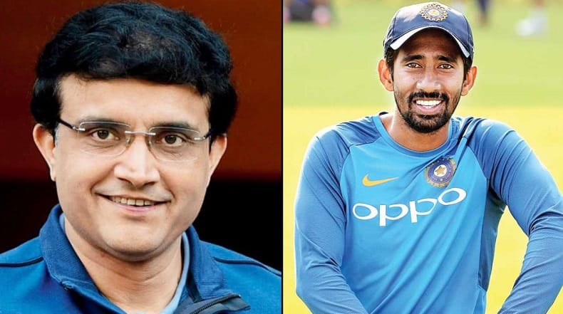 wriddhiman saha Sourav Ganguly