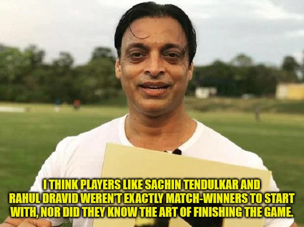 shoaib akhtar on Sachin Dravid