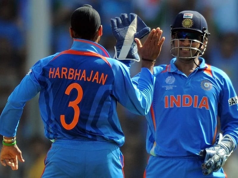 Harbhajan Singh and MS Dhoni