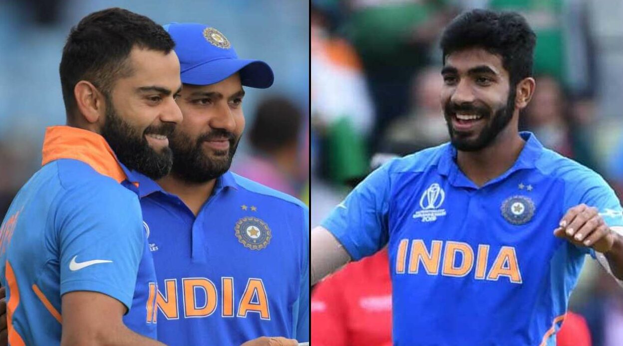 virat kohli rohit sharma and jasprit bumrah